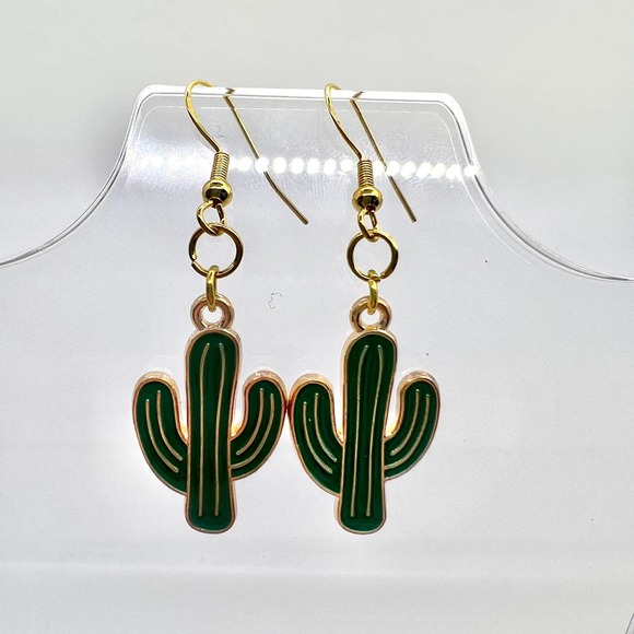 Plant Earrings - Cactus Earrings - Succulent Earrings - Floral Earrings - Picture 1 of 10
